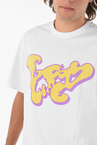 Crewneck WILD STYLE T-shirt with Lettering Print