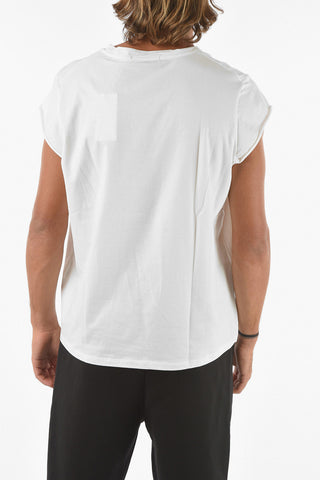 Stretchy Cotton T-shirt with CITY OF LOS ANGELES Print
