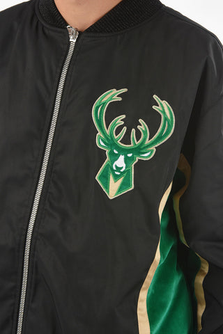 Bomber NBA Reversibile con Fodera in Velluto