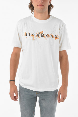 Crew-Neck ILESANDI T-shirt with Sketch Embroidery