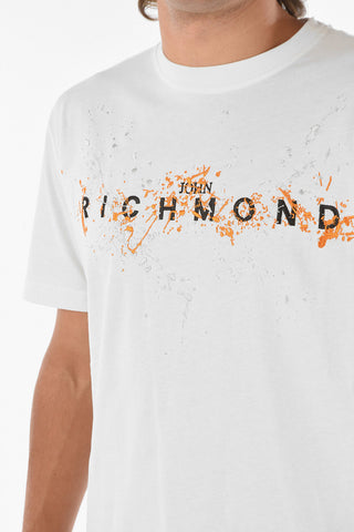Crew-Neck ILESANDI T-shirt with Sketch Embroidery