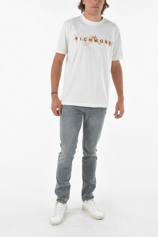 Crew-Neck ILESANDI T-shirt with Sketch Embroidery