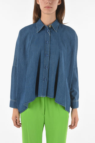 Long Sleeved Denim Asymmetric Shirt MM6