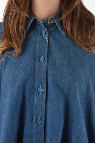 Long Sleeved Denim Asymmetric Shirt MM6