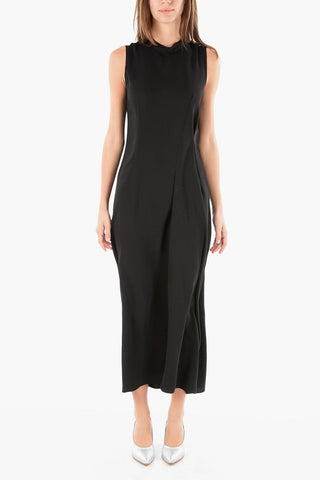 MM6 vestito maxi senza manica con chiusura zip