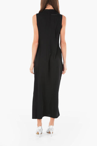 MM6 vestito maxi senza manica con chiusura zip