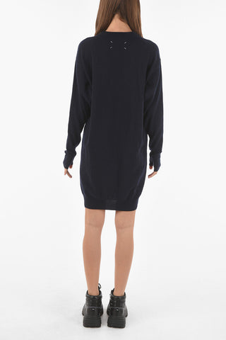 MM4 Crew Neck Wool and Cashmere Dress