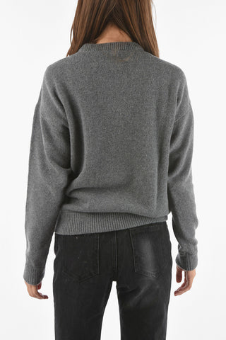 Crew Neck UNICORN Wool and Cashmere Sweater