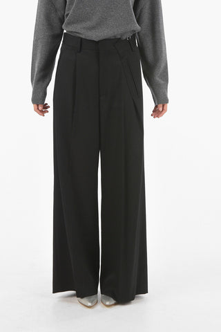 MM6 Belt Loops Single Pleated Palazzo Pants