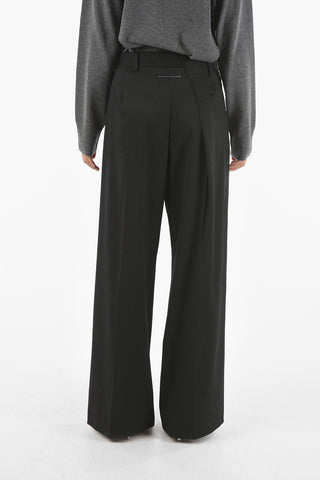 MM6 Belt Loops Single Pleated Palazzo Pants