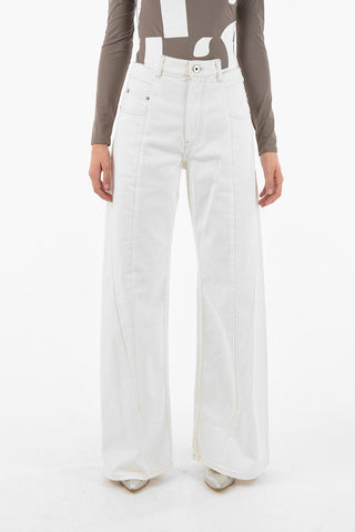 MM1 Jeans Wide con Cuciture a Vista