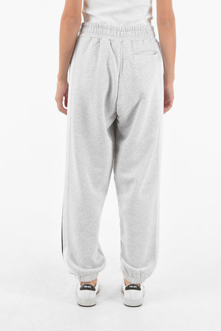 Pantaloni Jogger MELANGE con Bande Laterali a Contrasto