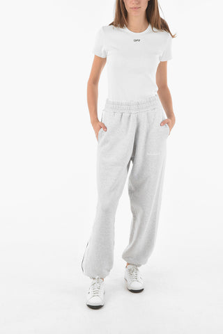 Pantaloni Jogger MELANGE con Bande Laterali a Contrasto