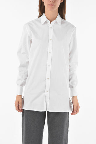 MM0 camicia a tinta unita con collo francese