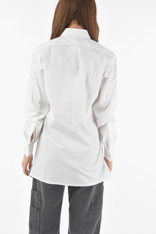MM0 camicia a tinta unita con collo francese