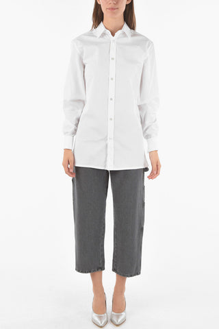MM0 camicia a tinta unita con collo francese