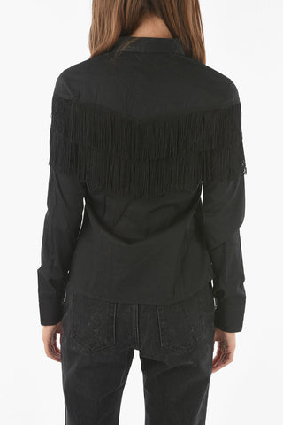 COUTURE EST.1978 solid color JUST FRINGE shirt