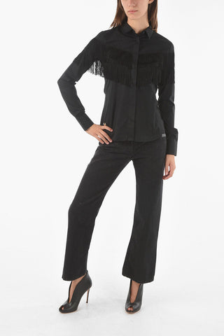 COUTURE EST.1978 solid color JUST FRINGE shirt