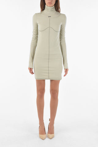 Jersey SECOND SKIN Turtleneck Bodycon Dress