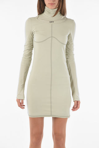Jersey SECOND SKIN Turtleneck Bodycon Dress