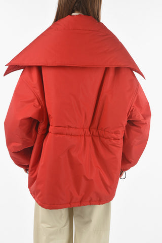 Padded CB Zip-up Parka with Wide Collar