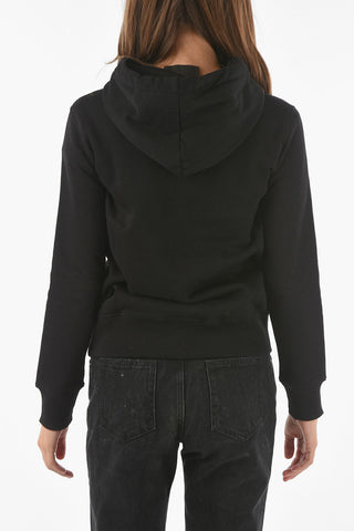 COUTURE Glittered Logo Fleece Cotton Hoodie