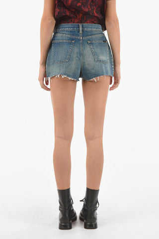 Raw Cut-edged Dèlavè Denim Shorts