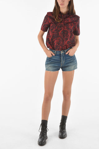 Raw Cut-edged Dèlavè Denim Shorts