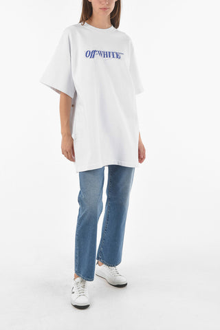 Fleece PEN SNAP Oversized T-shirt Dress with Logo