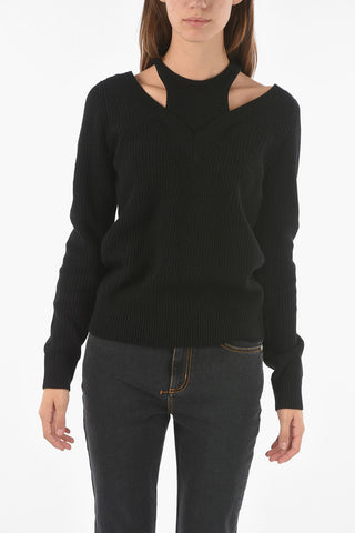 Shaker-knit Layered Cashmere Sweater