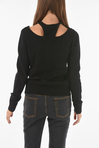 Shaker-knit Layered Cashmere Sweater