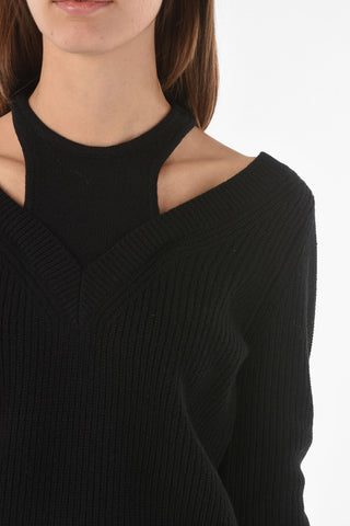 Shaker-knit Layered Cashmere Sweater