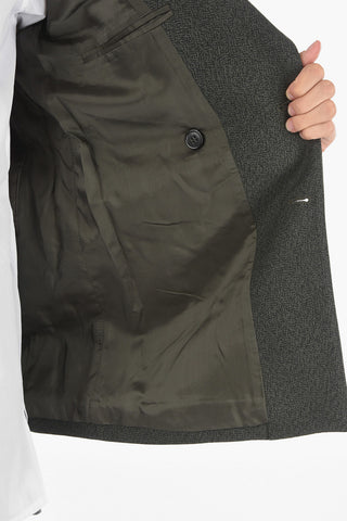 MM0 Blazer Doppiopetto in Lana con Rever a Lancia