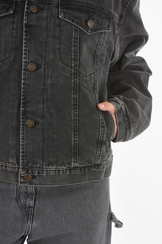MM1 giubbotto in denim con doppio taschino