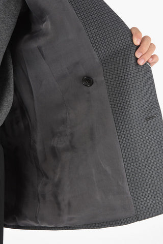 MM4 Double-breasted Peak Lapel Check Blazer