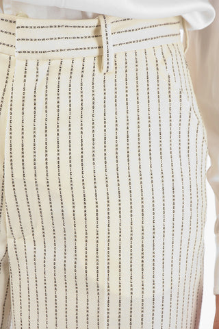 MM4 All Over Logo Wool Palazzo Pants