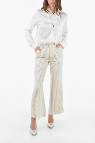 MM4 All Over Logo Wool Palazzo Pants