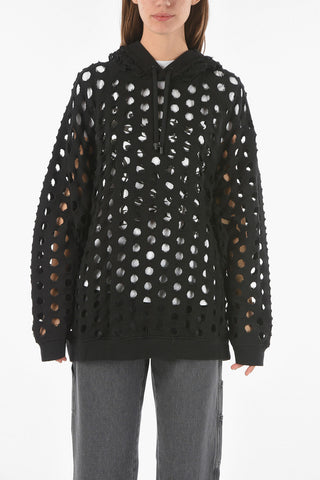 MM1 All Over Openwork Maxi Hoodie