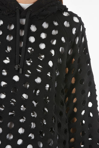 MM1 All Over Openwork Maxi Hoodie