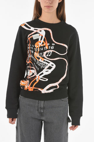 MM0 front printed crew-neck sweatshirt