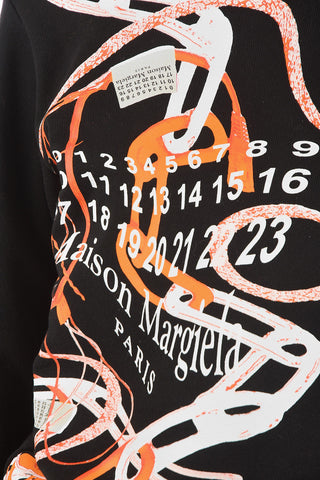 MM0 front printed crew-neck sweatshirt
