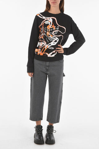 MM0 front printed crew-neck sweatshirt