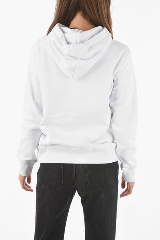 COUTURE Lamè Printed Logo Fleece Cotton Hoodie