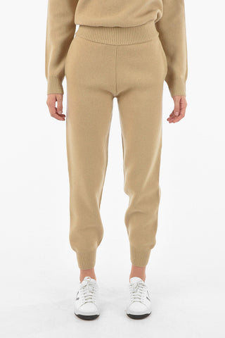 Joggers in Lana e Cashmere con Tasche a Filo