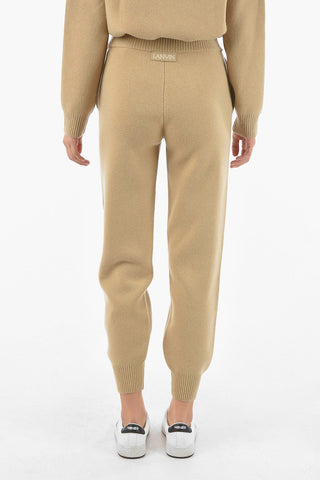 Joggers in Lana e Cashmere con Tasche a Filo