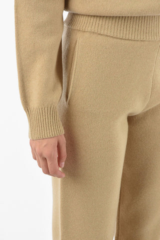 Joggers in Lana e Cashmere con Tasche a Filo