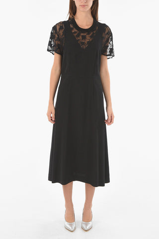 MM1 Mesh Details Maxi Dress