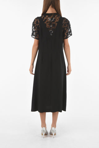MM1 Mesh Details Maxi Dress