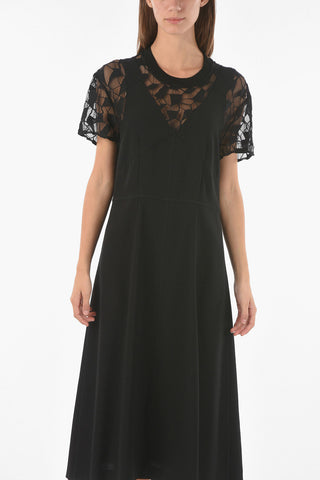 MM1 Mesh Details Maxi Dress
