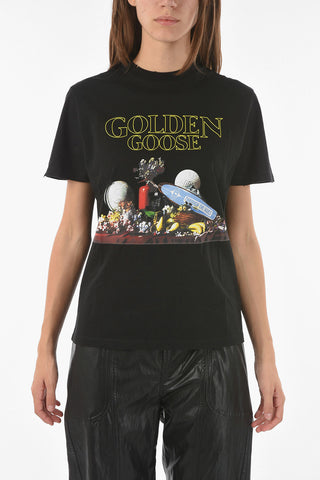 T-Shirt Girocollo THROUGH THE WAVES in Cotone